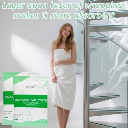 10 Pack Disposable Bath Towels Large 55"x27.5" Thick - Image 3