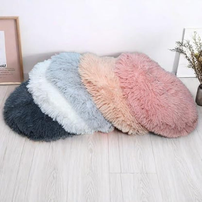RICHRAIN Round Plush Cat Bed Insert Replacement Cat Tree Cushion - Image 3