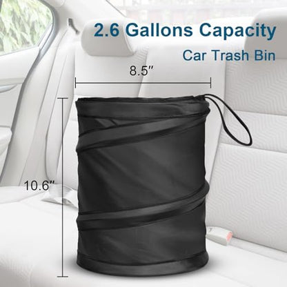 Car Trash Can, 2 Packs 2.6 Gallons Collapsible Car Garbage Can - Image 3