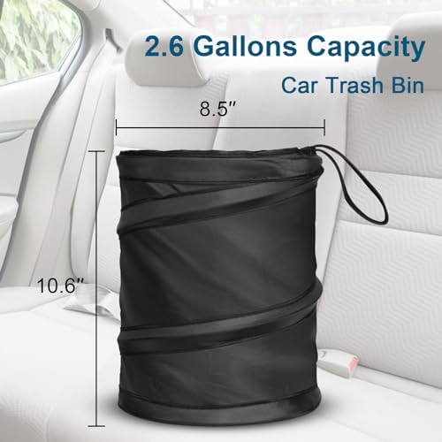 Car Trash Can, 2.6 Gallons Car Garbage Can, Collapsible Trash Bin - Image 3
