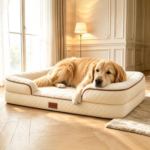 Large Dog Sofa Bed with Reusable Potty Pad by FollowUs