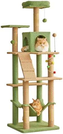 MWPO 63.8 Inches Green Cat Tree by MWPO