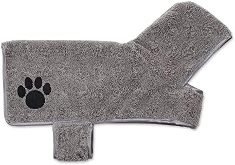 Bone Dry Pet Robe Collection, Embroidered Absorbent Microfiber Bath Robe - Image 2