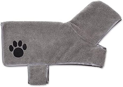 Bone Dry Pet Robe Collection, Embroidered Absorbent Microfiber Bath Robe - Image 2