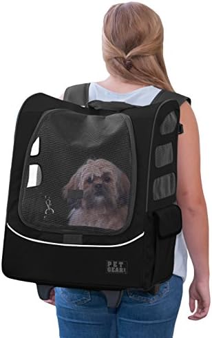 PET GEAR I-GO PLUS TRAVELER DOG AND CAT BACKPACK AND ROLLING CARRIER by PetGear