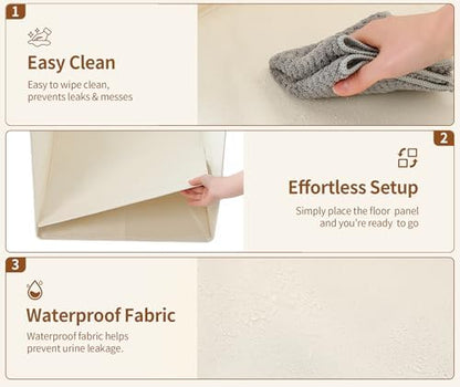Qozary Cat Litter Box Enclosure, Waterproof Litter Box Shield - Image 5
