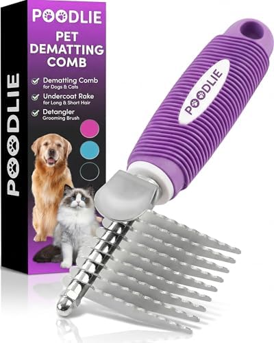 Poodle Dematting Fur Rake Comb Brush by Poodlie