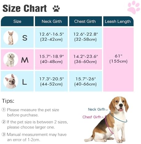 Pawaboo Small Dog Harness and Leash Set, Puppy Harness X-Frame Adjustable - Image 2