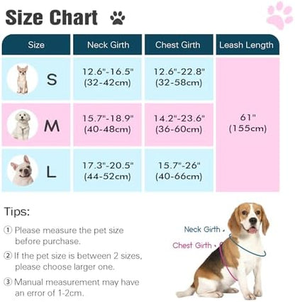 Pawaboo Small Dog Harness and Leash Set, Puppy Harness X-Frame Adjustable - Image 2