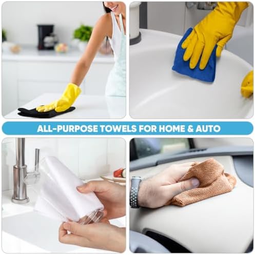 AIDEA Microfiber Cleaning Cloth 330 Sheets 6 Roll - Image 5