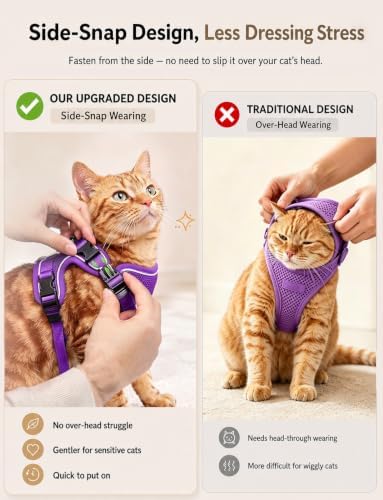 Cat Harness and Leash Set, Escape Proof Kitten Harness - Image 4