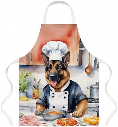 Caroline's Treasures German Shepherd The Chef Apron Cooking Kitchen Server by CarolinesTreasures