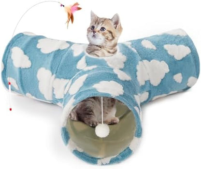 Tempcore Cat Tunnel, 3-Way Collapsible Toy by Tempcore