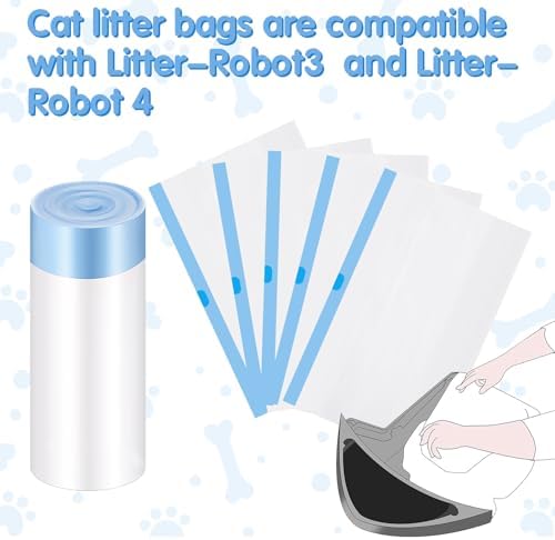 Harloon 100 Count 25" x 16" Cat Litter Box Liners Waste Drawer Drawstring - Image 2
