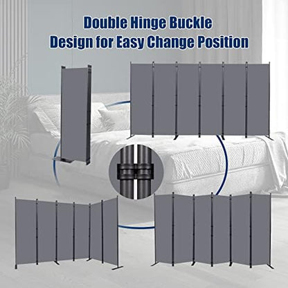Room Divider 6 Panel-132''Wide, 6FT Room Dividers and Folding Privacy Screen - Image 5
