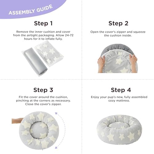LE SURE Shown on TV Jacquard Donut Dog Beds Medium Sized Dog - Image 6