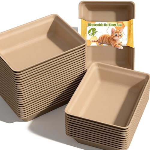 Disposable Litter Boxes for Cats Leak-Proof: 3/6/9/20/32-Pack Odor Control by Unknown