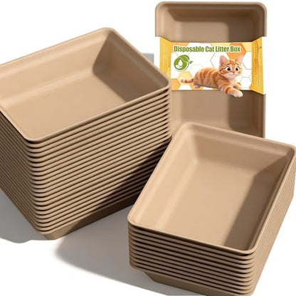 Disposable Litter Boxes for Cats Leak-Proof: 3/6/9/20/32-Pack Odor Control by Unknown
