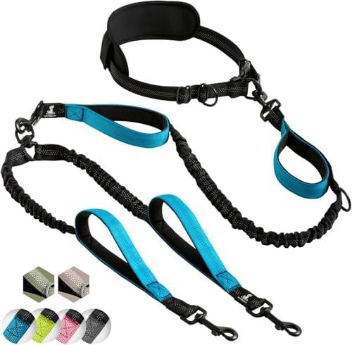 SparklyPets Hands Free Dual Dog Leash, Medium & Large by SparklyPets