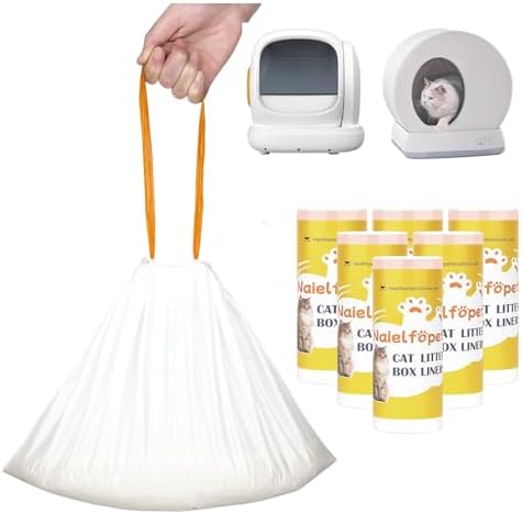 Cat Litter Box Liners, Drawstring Trash Bags by Naielfopet