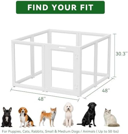 EVERFRONT Clear Acrylic Dog Playpen - Image 6