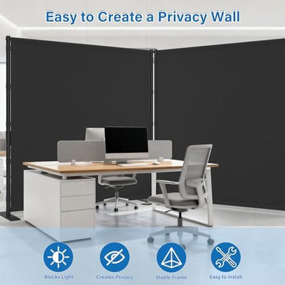 AKTOP Room Divider, Freestanding Single Panel Privacy Screen - Image 5