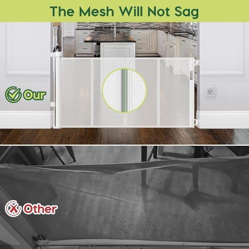 2 Pack Reinforced 55" Wide Retractable Baby Gates - Image 3