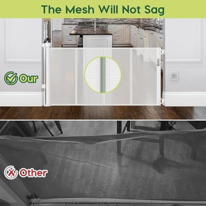 2 Pack Reinforced 55" Wide Retractable Baby Gates - Image 3