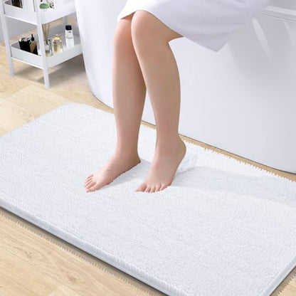 OLANLY Bathroom Runner Rugs 45x27, Extra Soft Absorbent Chenille Bath Rugs by OLANLY