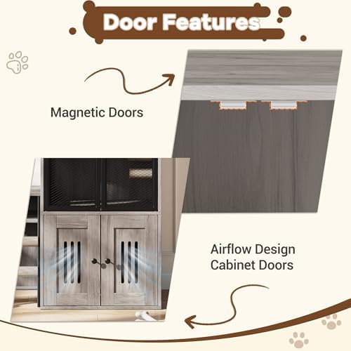 TrailBlaze Modern Double Cat Litter Box Enclosure Furniture – Hidden Storage - Image 7