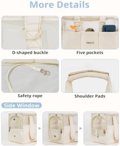 ONECUTE Dog Purse Carrier for Small Dogs Rabbit cat - Image 4
