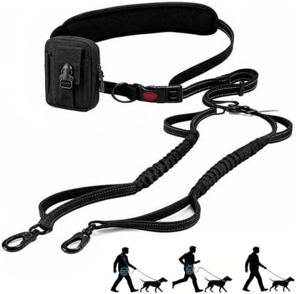 3-in-1 Hands Free Double Dog Leash by Unknown