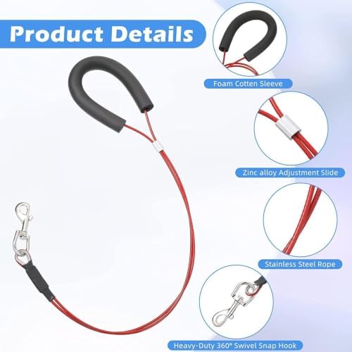 Dog Bathing Tether Abs, Foam Cotton, Stainless Steel, Adjustable - Image 6