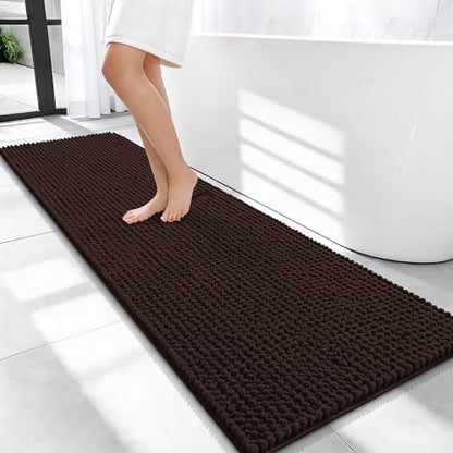 OLANLY Thick Chenille Bathroom Runner Rugs 59x20, Absorbent Bath Mat by OLANLY