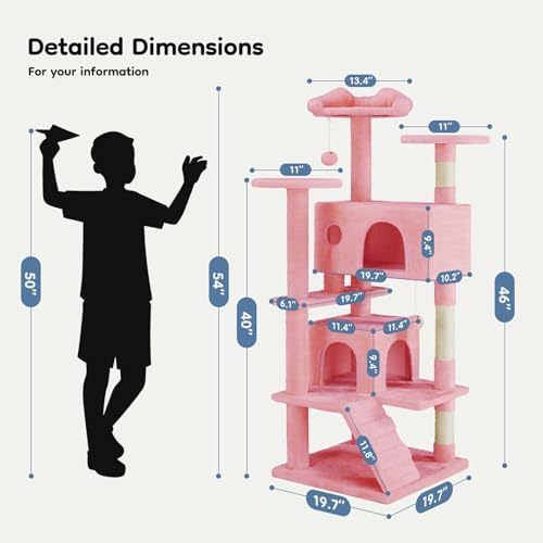 DUMOS 54-inch Cat Tree Tower - Image 6