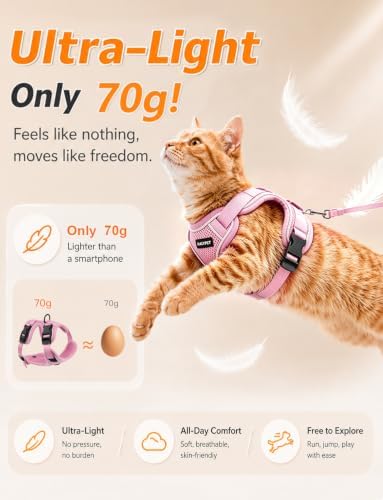 Cat Harness and Leash Set, Escape Proof Kitten Harness - Image 4