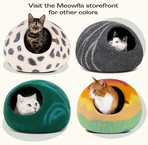 MEOWFIA Cat Cave – Premium Felt Cat Bed Enclosure - Image 7