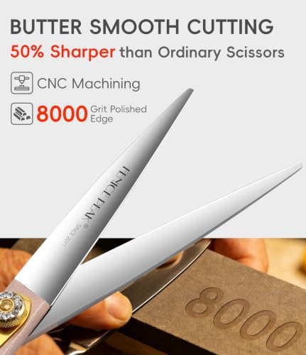 7.5'' Dog Straight Scissors for Grooming 440C Stainless Steel Rose Gold - Image 3