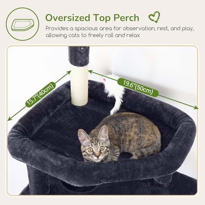 Globlazer Cat Tree for Large Adult Cats, Heavy Duty Indoor Cat Tower - Image 2