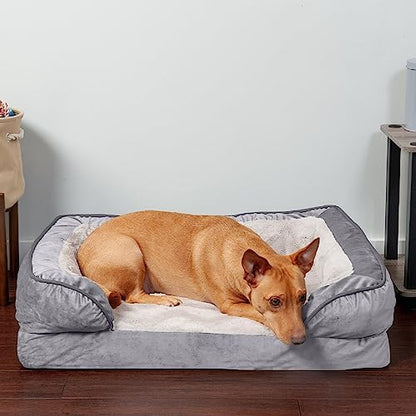 Furhaven Orthopedic Dog Bed for Medium/Small Dogs w/ Removable Bolsters & - Image 2
