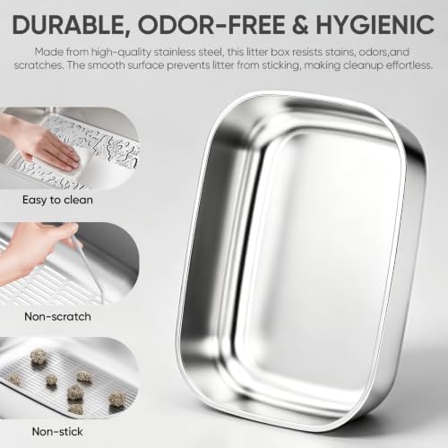 Stainless Steel Sifting Litter Box - Image 3