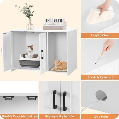 DWANTON Cat Litter Box Enclosure, - Image 4