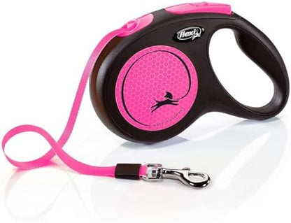 Flexi New Neon Tape Pink Medium 5m Retractable Dog Leash/Lead - Image 4