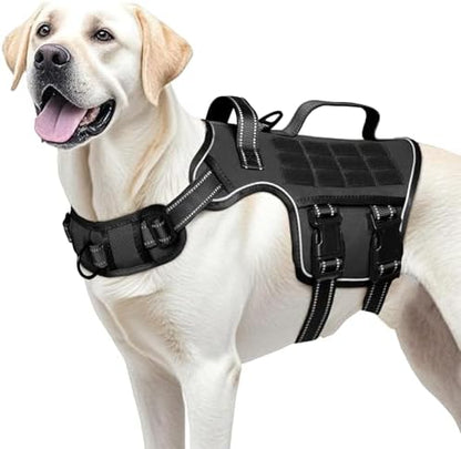 Dog Harness for Large Dogs, No Pull Tactical Vest by Runfido
