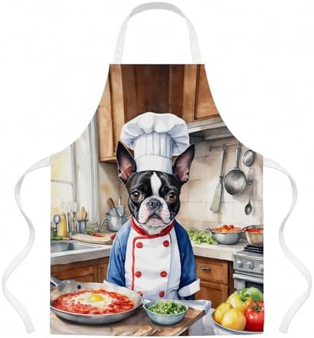 Caroline's Treasures Boston Terrier The Chef Apron Cooking Kitchen Server by CarolinesTreasures