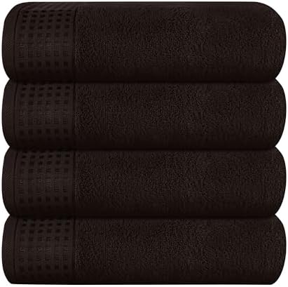 GLAMBURG Ultra Soft 4 Pack Oversized Bath Towel Set 27x54 inches, 100% Cotton by GLAMBURG