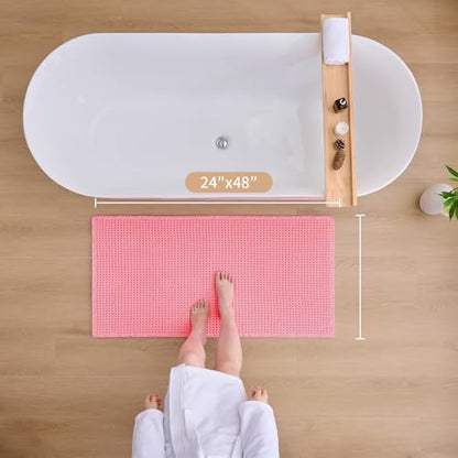 ILANGO Upgraded Waffle Bath Rug 24x48, Super Absorbent Non Slip Bath Mat - Image 2