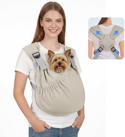 Supet Dog Sling Carrier for Pets, Adjustable Hands Free Front Chest Pouch by Supet