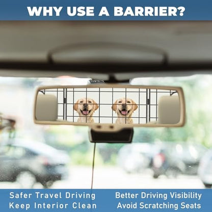 Car Dog Barrier for SUV Adjustable Heavy-Duty Steel Pet Divider Gate - Image 6