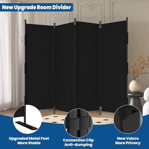 Room Divider, 4 Panel Upgraded 88” Folding Screen Highly Secretive - Image 2